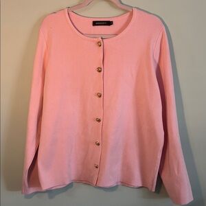 MEROKEETY Pink Women's Cardigan Sweater